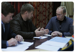 Prime Minister Vladimir Putin arrived in the Republic of Chechnya for an inspection visit