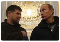 The Prime Minister visited the Akhmat Kadyrov mosque, built in memory of the first Chechen President