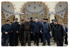 The Prime Minister visited the Akhmat Kadyrov mosque, built in memory of the first Chechen President