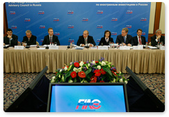 Председатель Правительства Российской Федерации В.В.Путин провел заседание Консультативного совета по иностранным инвестициям в России