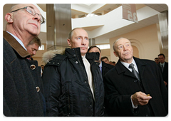 Prime Minister Vladimir Putin inspected progress at Siberian Federal University in Krasnoyarsk