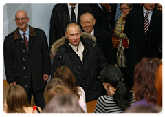 Prime Minister Vladimir Putin inspected progress at Siberian Federal University in Krasnoyarsk