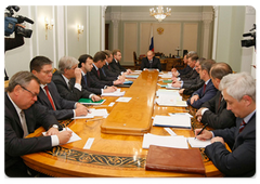 Prime Minister Vladimir Putin chaired a meeting on the economy