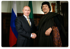 Председатель Правительства В.В.Путин провел встречу с лидером ливийской революции Муаммаром Каддафи