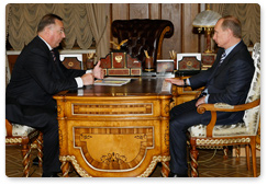 Председатель Правительства Российской Федерации В.В.Путин провел встречу с президентом ОАО «Транснефть» Н.П.Токаревым