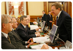 Finance Minister Alexei Kudrin at a Cabinet meeting