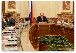 Председатель Правительства России В.В.Путин провел заседание Правительства Российской Федерации