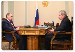 В.В.Путин провел встречу с Министром регионального развития В.Ф.Басаргиным