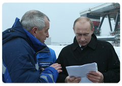 Prime Minister Vladimir Putin visited the Vyborg Shipyard