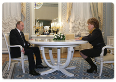 Prime Minister Vladimir Putin met with St Petersburg Governor Valentina Matviyenko