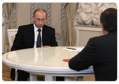 Prime Minister Vladimir Putin met with Leningrad Region’s Governor Valery Serdyukov