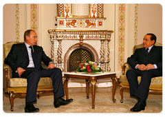Prime Minister Vladimir Putin met with Italian Prime Minister Silvio Berlusconi