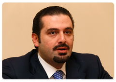 Saad Hariri, leader of the parliamentary majority of Lebanon