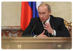 Председатель Правительства Российской Федерации В.В.Путин провел заседание Правительства РФ