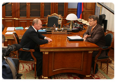 Prime Minister Vladimir Putin met with Sberbank President German Gref