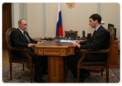 Prime Minister Vladimir Putin held a meeting with Minister of Communications and Mass Media Igor Shchyogolev