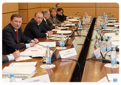 Russian Prime Minister Vladimir Putin chaired a conference on the development of the ship-building industry