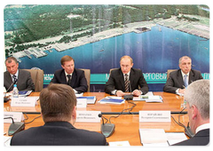 Vladimir Putin chaired a meeting on the creation of a second Baltic pipeline system during a trip to Ust-Luga