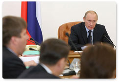 В.В. Путин на заседании Правительства Российской Федерации