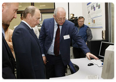 Russian Prime Minister Vladimir Putin visited the Moscow State Steel and Alloys Institute