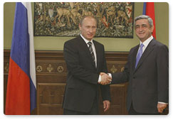 В.В. Путин провел встречу с Президентом Республики Армения С.А. Саргсяном