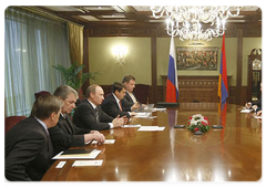 Prime Minister Vladimir Putin met with Serzh Sargsyan, President of the Republic of Armenia
