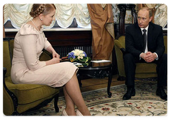 The joint news conference by Russian Prime Minister Vladimir Putin and Ukrainian Prime Minister Yulia Tymoshenko