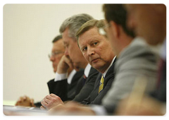 Deputy Prime Minister Sergei Ivanov at the meeting of the Russian Government Presidium