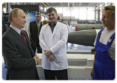 Prime Minister Vladimir Putin visited the Moscow engineering plant Avangard