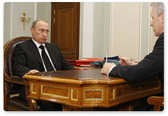 В.В.Путин на встрече с Министром образования и науки РФ А.А.Фурсенко