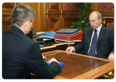 Prime Minister Vladimir Putin met with Interior Minister Rashid Nurgaliev