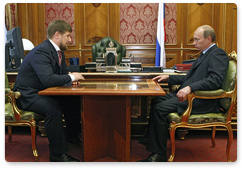 В.В.Путин провел рабочую встречу с президентом Чеченской Республики Р.А.Кадыровым