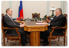 В.В.Путин провел беседу с заместителем Председателя Государственной Думы, лидером ЛДПР В.В.Жириновским