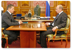 Председатель Правительства Российской Федерации В.В.Путин провел рабочую встречу с Министром природных ресурсов и экологии Ю.П.Трутневым
