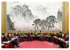 During his visit to the People's Republic of China Prime Minister Vladimir Putin had several meetings with the leaders of the PRC and of the other countries