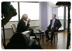 The interview of the Russian Prime Minister Vladimir Putin to the German ARD TV channel