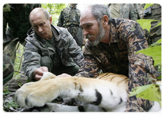Prime Minister Vladimir Putin visited the Ussuri Nature Reserve