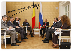 Prime Minister Vladimir Putin meets his Belgian counterpart Yves Leterme in Sochi