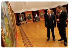 Prime Minister Vladimir Putin visited the gallery of the People’s Artist of the USSR Alexander Shilov