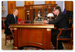 В.В.Путин провел рабочую встречу с президентом «Альфа-Банка» П.О.Авеном