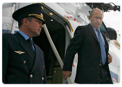 Vladimir Putin arrived in the Samara Region on a working visit