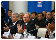Prime Minister Vladimir Putin met with United Russia’s secretaries of regional offices and top representatives in regional legislative assemblies