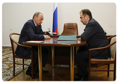 Prime Minister Vladimir Putin had a meeting with the head of the Russian Pension Fund, Anton Drozdov