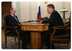 Prime Minister Vladimir Putin met with Gazprom CEO Alexei Miller