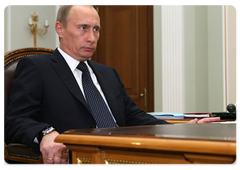 В.В.Путин провел рабочую встречу с Председателем Правления ОАО «Газпром» А.Б.Миллером