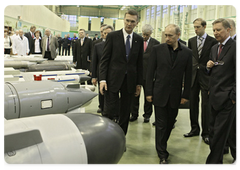 В.В.Путин посетил завод корпорации «Тактическое ракетное вооружение» в г.Королеве
