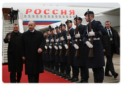 В.В.Путин прибыл с рабочим визитом в Федеративную Республику Германия