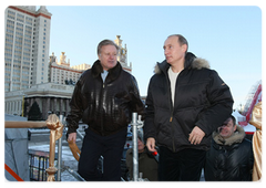 В.В.Путин встретился с организаторами и участниками московского этапа Кубка мира по горнолыжному спорту