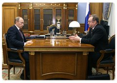 Председатель Правительства Российской Федерации В.В.Путин провел рабочую встречу с председателем Счетной палаты С.В.Степашиным
