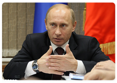 Prime Minister Vladimir Putin chaired a meeting at fertiliser producer Acron in Veliky Novgorod